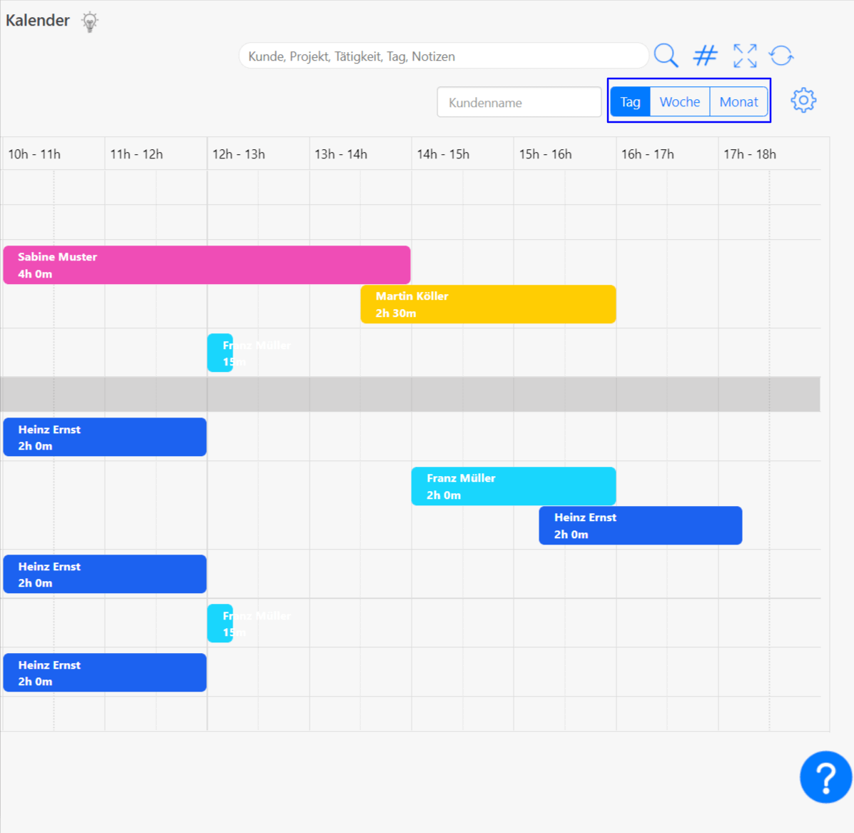 Terminplaner - Kalenderansicht